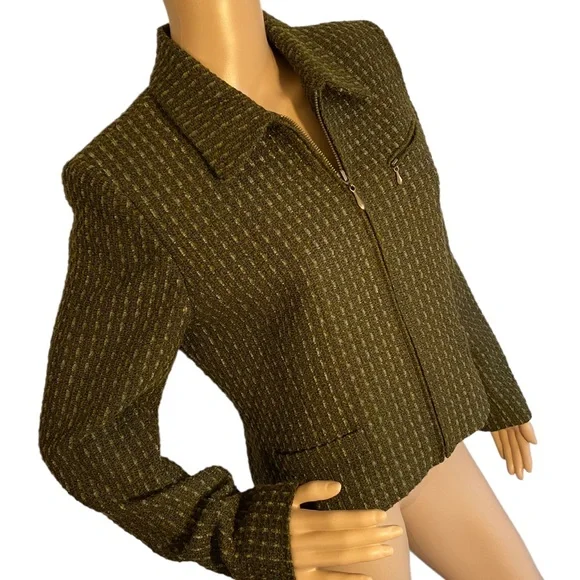 VINTAGE CARLISLE WOOL ZIP JACKET  SZ 4 - Picture 3 of 16